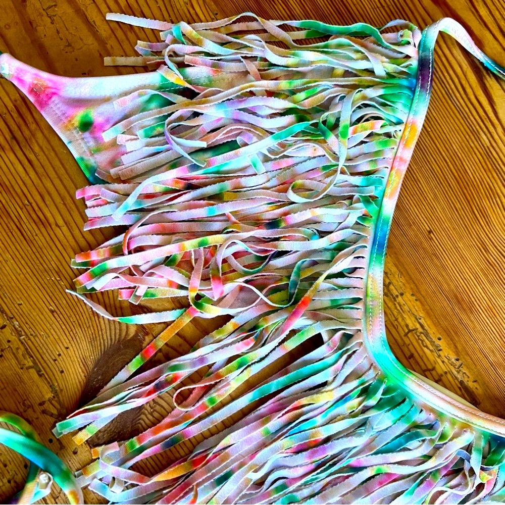 L*Space Multicolor String Bikini Top - image 2